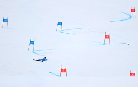 Luca de Aliprandini slides down the mountain