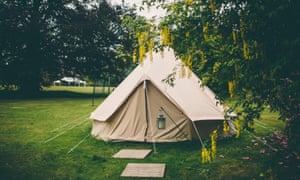 Tent in the glamping arc at Ballyvolane, Ireland