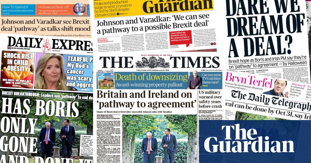 Dare we dream? papers hail Johnson and Varadkar Brexit pathway