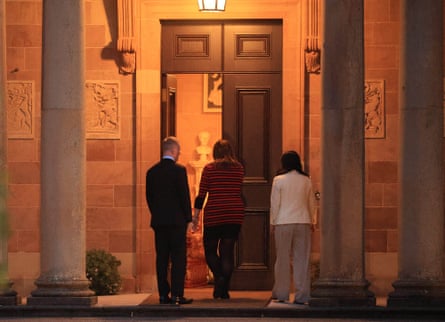 Chris Bryant arrives at Hillsborough Castle for talks on Thursday.