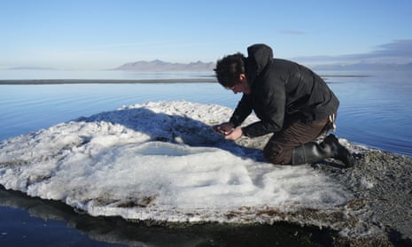 Mounds on the shores of the Great Salt Lake are growing up to 3ft (1 meter) tall and several yards wide.