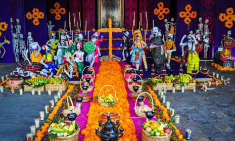 México City: A Day of the Dead Altar at the Basilica of the Virgin Guadalupe