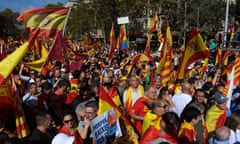 A demonstration in Barcelona against Catalonia’s independence.