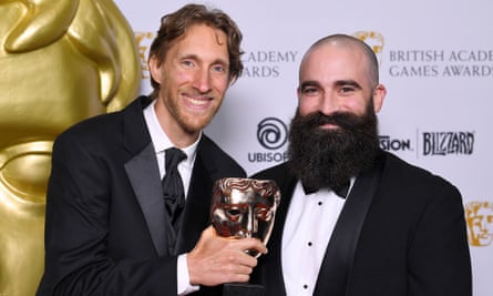 Ian Dallas accepts last year’s best game Bafta for What Remains of Edith Finch.