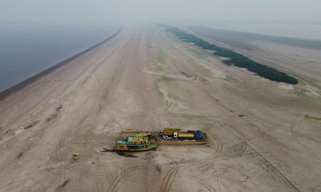 Water level at Amazon port in Brazil hits lowest point in 121 years amid drought Water level at Amazon port in Brazil hits lowest point in 121 years amid drought
