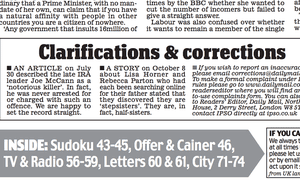 The Daily Mail’s page 2 column on Thursday.