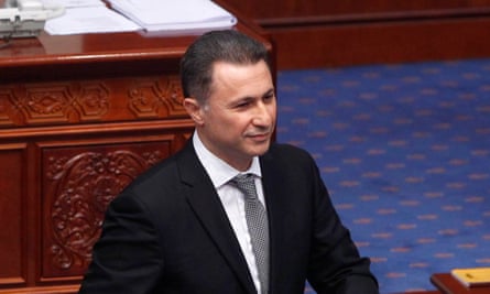 Macedonia’s former prime minister Nikola Gruevski.