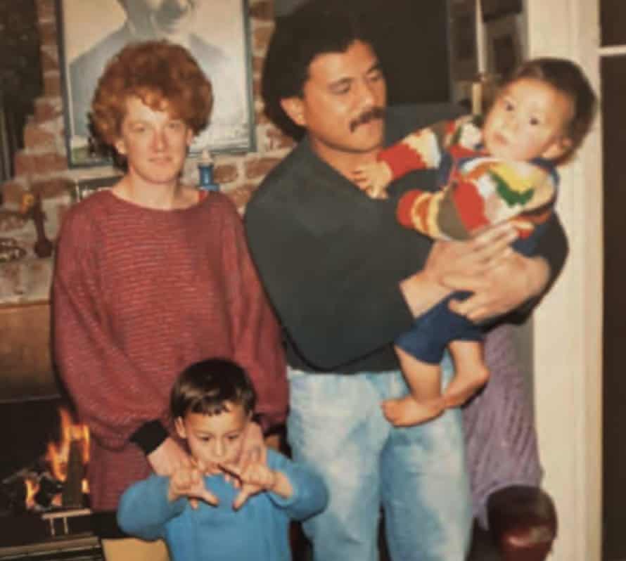 Sonny Bill with his Mum, Dad and older brother Johnny.
