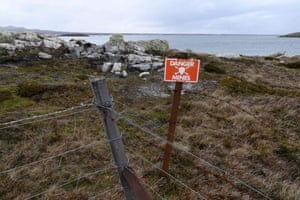 A mined beach in Stanley