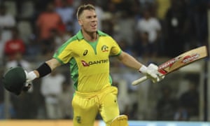 David Warner struck an unbeaten 128 from 112 balls, including three sixes and 17 fours.