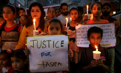 A candlelit march in protest against the rape and murder of an eight-year-old girl in Jammu in January