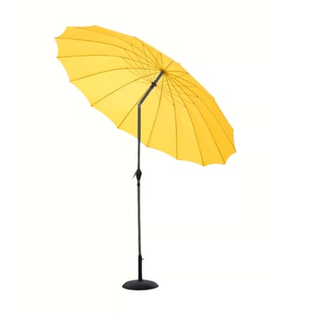 John Lewis Suntime Shanghai Wind-Up Tilt Parasol, 2.7m, Yellow