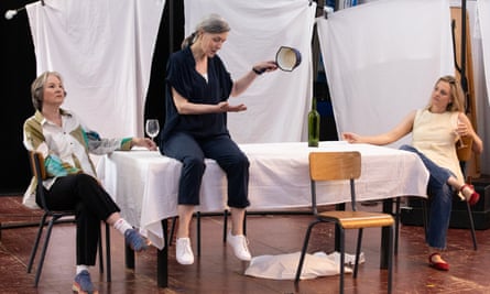 Deborah Findlay, Gina McKee and Romola Garai rehearsing The Years.