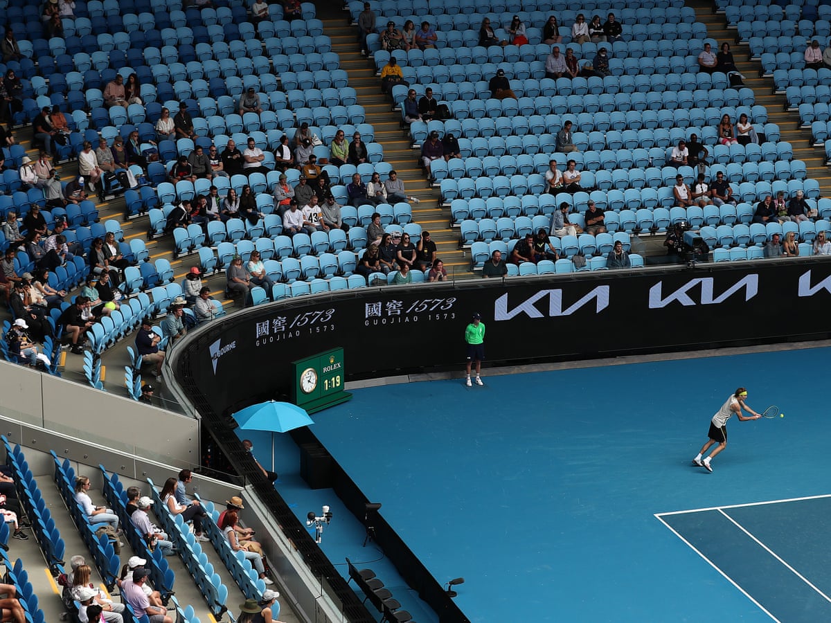 Muted Australian Open begins missing full complement of fans and its usual buzz | Australian Open 2021 | The Guardian