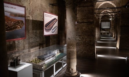 A former Byzantine cistern underneath Nakkaş Rugs. The owners decided to preserve the cistern, and made it into a museum.