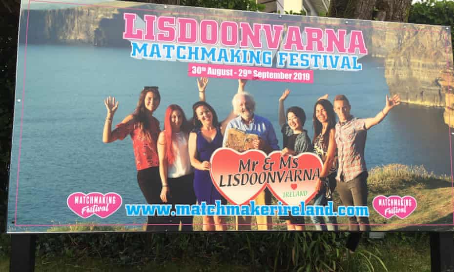 A billboard advertising Lisdoonvarna’s matchmaking festival