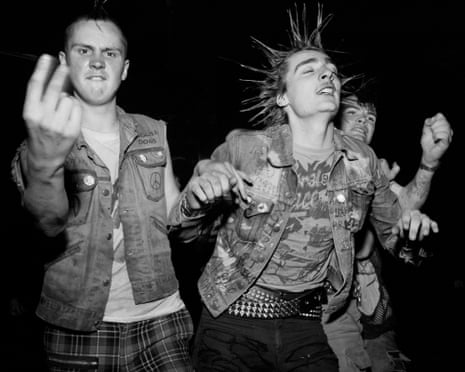 ‘No glue, no glass bottles’ … punks at the Station, Gateshead, in 1985.