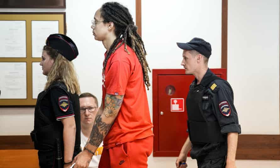 US basketball player Brittney Griner has pleaded guilty to drugs charges in a courtroom in Khimki just outside Moscow.