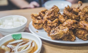 An irresistible dish of KFC (Korean fried chicken).