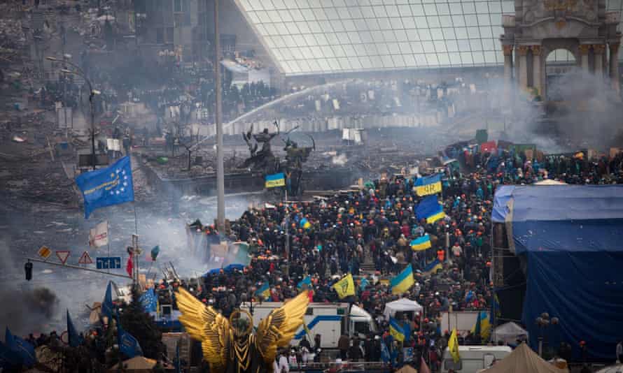 Protests in Maidan Square, Kiev, February 2014.
