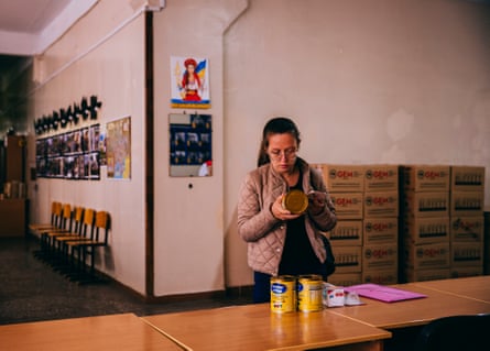 At the humanitarian hub in Zaporizhzhya.