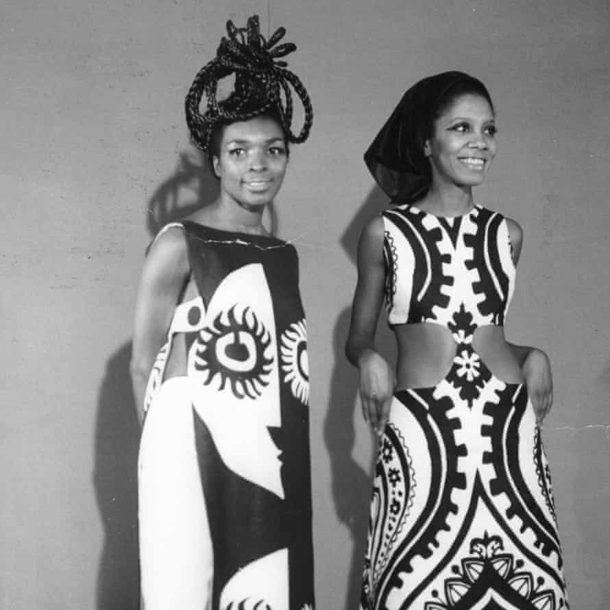 Barbara Blake-Hannah (right) modelling alongside the Jamaican actor Beryl Cunningham in 1967