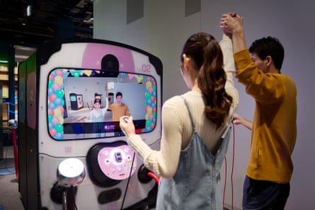 Putting love to the test at the Nintendo Museum, in Kyoto.