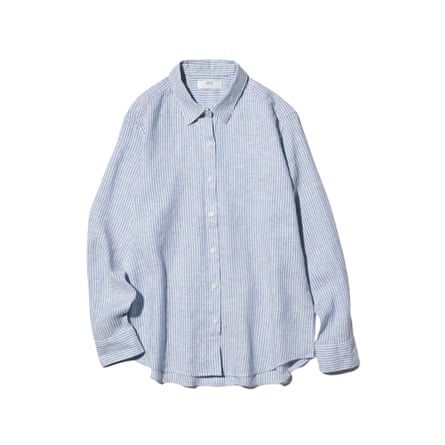 Uniqlo 100% Premium Linen Shirt (Striped)