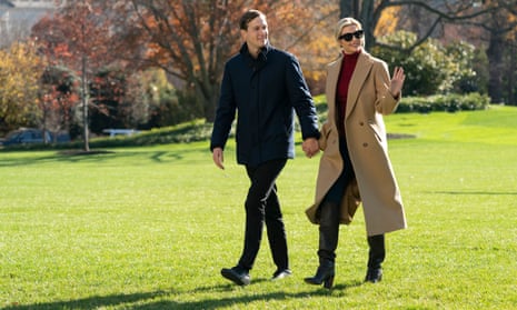 Ivanka Trump and Jared Kushner at the White House in Washington DC on 29 November 2020.