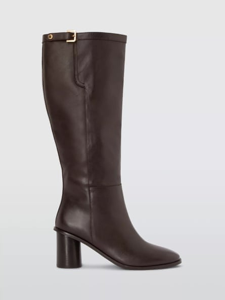 Leather Pull On Buckle Knee High Boots, £149, John Lewis