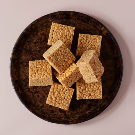 Jordan Bourke’s salted miso toffee crispies