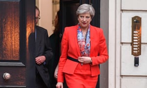 Theresa May on the day after the election in June.
