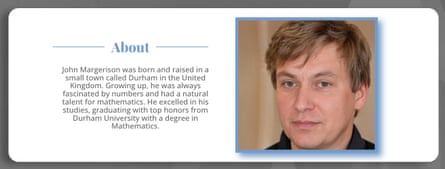 John Margerison mathematician profile