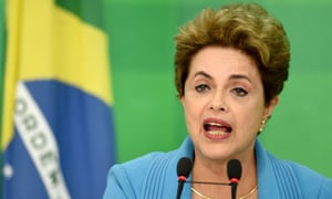 Brazilian President Dilma Rousseff speaks during a press conference at Planalto Palace in Brasilia on Monday.