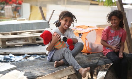 Children play in Khan Al-Ahmar.