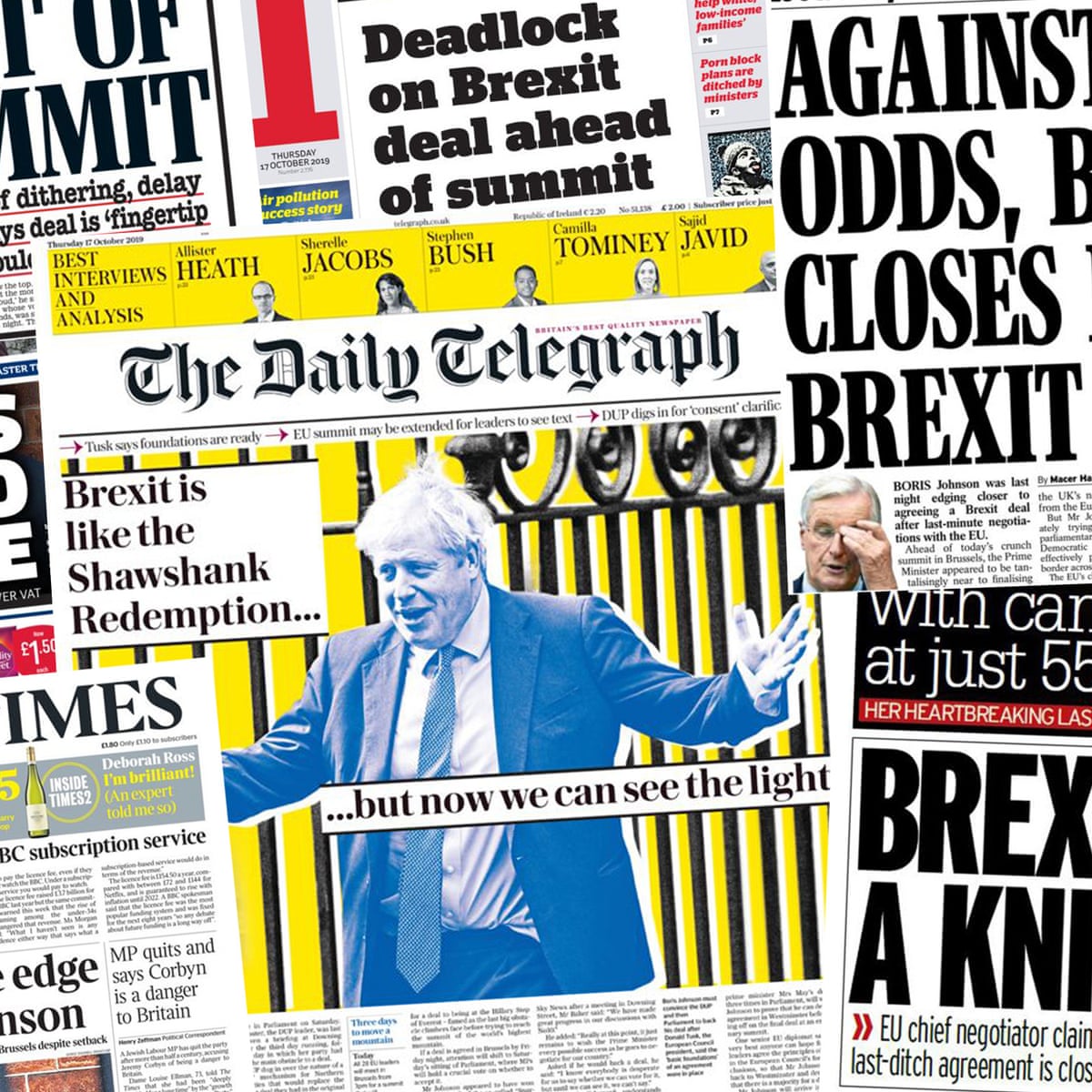 Summit S Got To Give How The Papers Covered Johnson S Brexit Deadline Brexit The Guardian