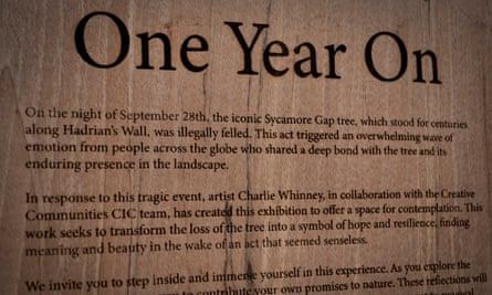 The notice at the entrance to the exhibition