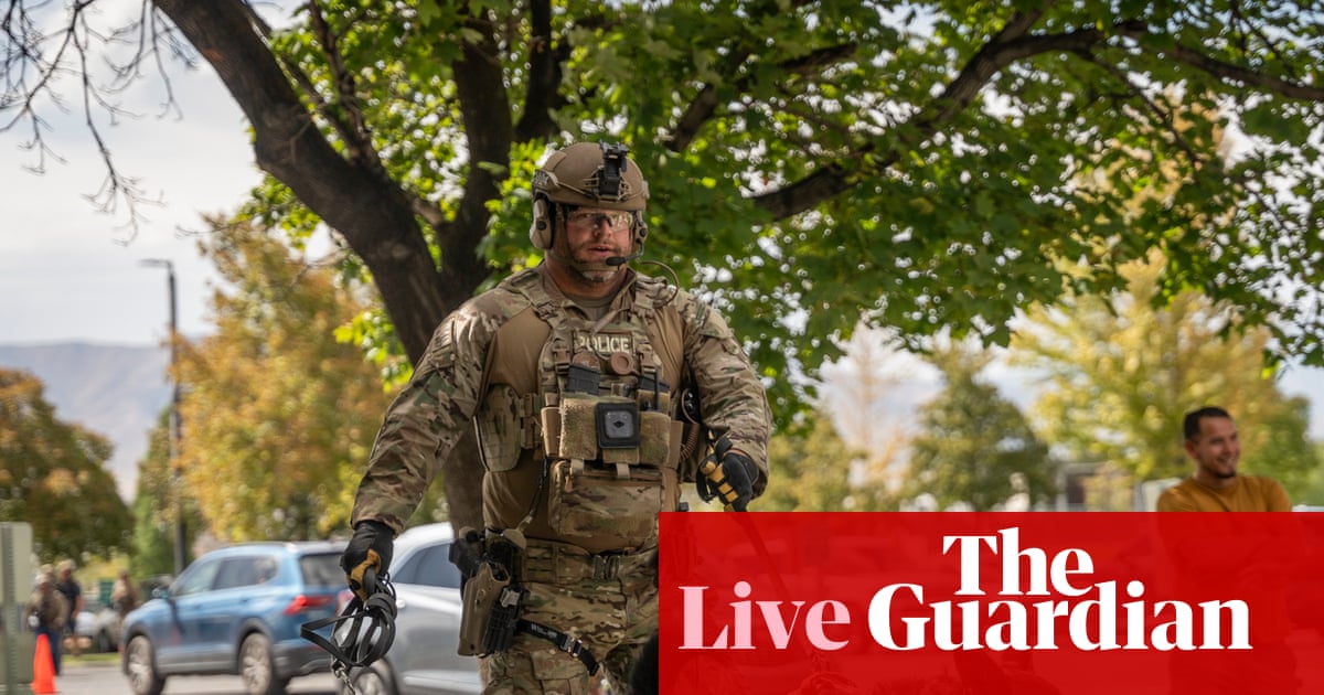 Charlie Kirk shooting latest: search for killer under way as Trump vows crackdown on political violence'