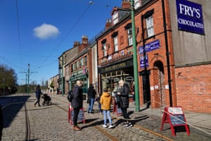People at Beamish Museum near Stanley, Co Durham, the open-air museum after it reopened to visitors following the further easing of lockdown restrictions in England.
