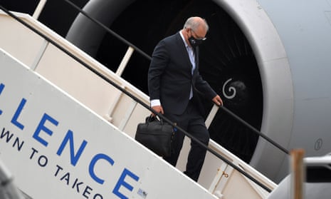 Prime minister Scott Morrison arrives at Sydney airport