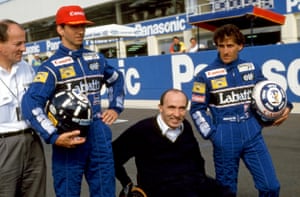 Williams with Damon Hill and Alain Prost in 1993.