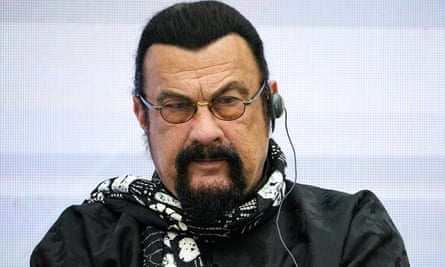 Steven Seagal, the American action-movie actor who also holds Russian citizenship, attends a ceremony to open the Founding Congress of the International Russophile Movement at the Pushkin State Museum of Fine Arts in Moscow, Russia, Tuesday, 14 March 2023.