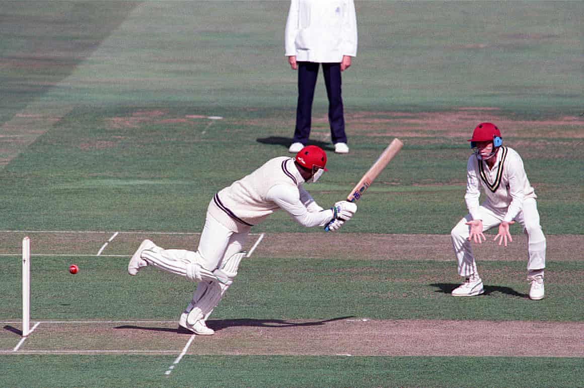 Desmond Haynes of Middlesex flicks the ball off his pads for Middlesex against Warwickshire in 1989