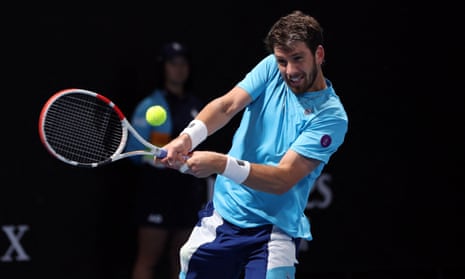 Cameron Norrie in action during his second round match against Constant Lestienne.
