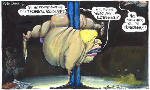 Martin Rowson On Boris Johnson S Brexit Dance With The Eu Cartoon Opinion The Guardian
