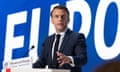 Emmanuel Macron speaking on European policy at the Sorbonne, Paris, France, 25 April 2024