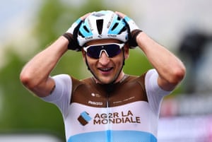 AG2r La Mondiale rider Nans Peters wins the stage.
