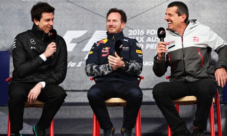 Haas’ Guenther Steiner: ‘Teammates shouldn’t be friends. They need to compete’ | Formula One 3 Guenther Steiner (right) with counterparts Toto Wolff of Mercedes and Red Bull’s Christian Horner.