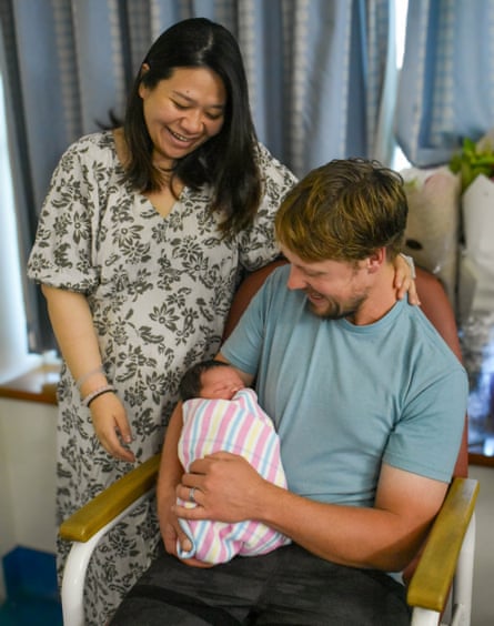 Liam Walsh and Tzu-Ling Huang with daughter Remi