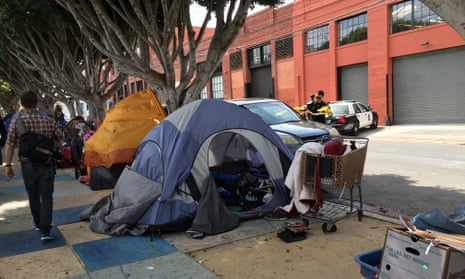Police were called to a homeless encampment in San Francisco’s Mission District (pictured) by the city’s homeless outreach team. 
